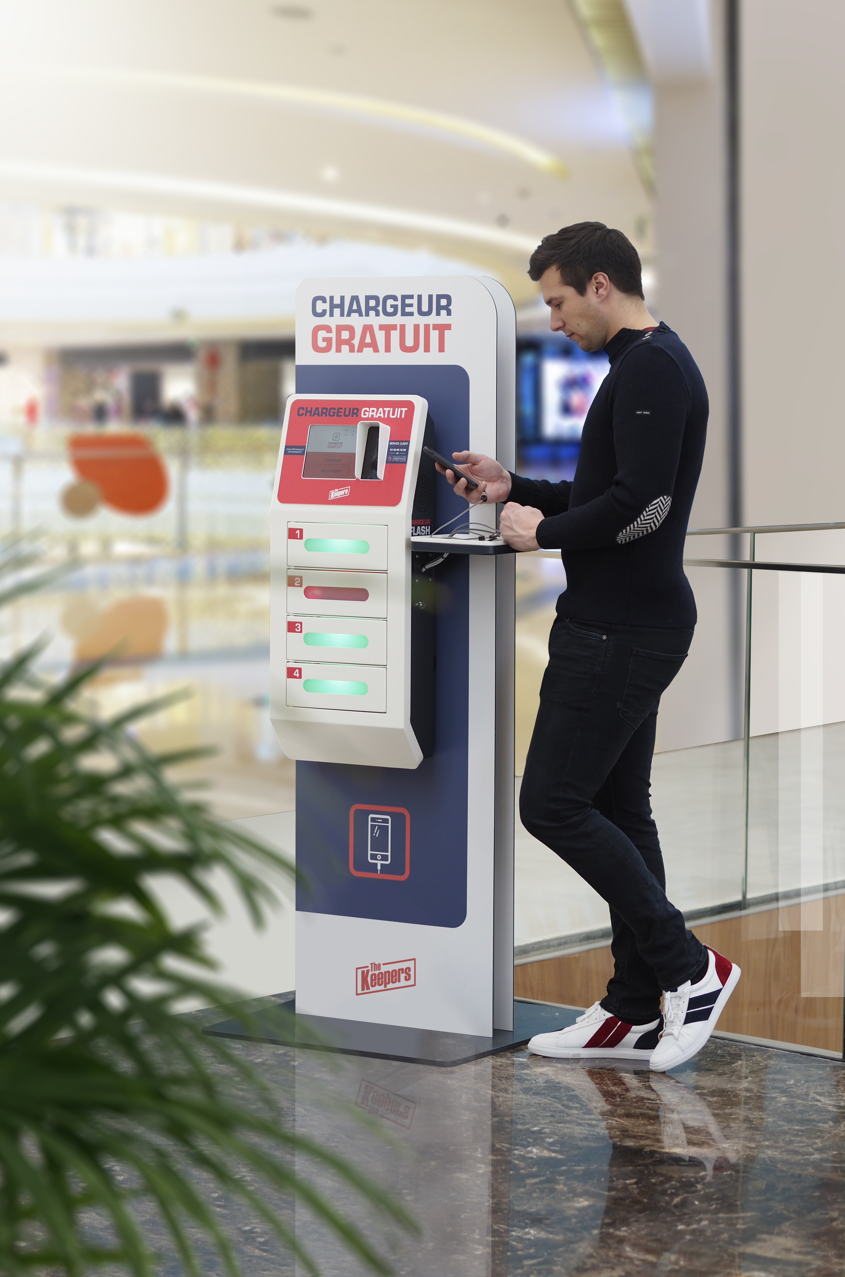 Service de recharge de téléphones pour l'accueil  